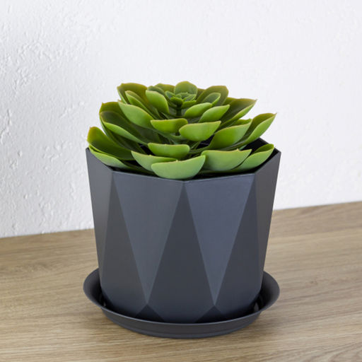 Кашпо ПРИЗМА d.220 мм 4,7 л с поддоном М3139