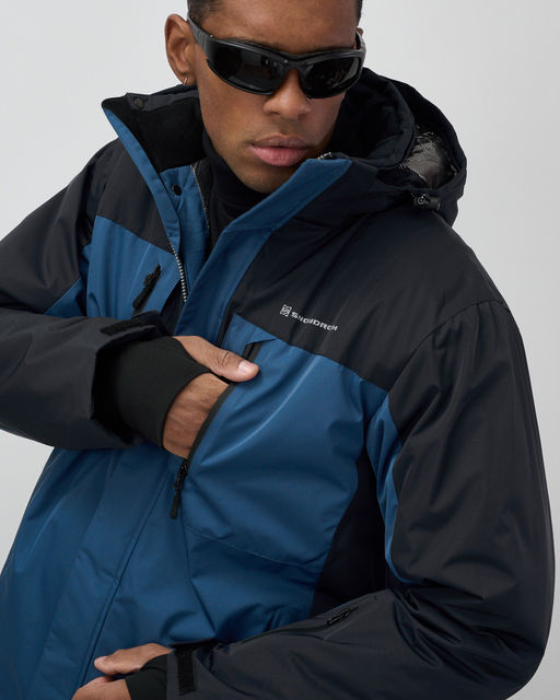 Горнолыжная куртка мужская зимняя синего цвета 7616S - Mtforce фото 6