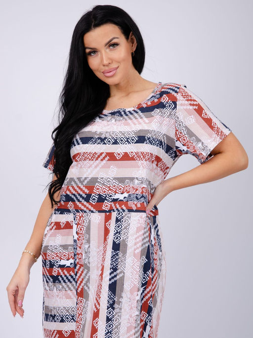 Платье "Линда" орнамент, трикотаж