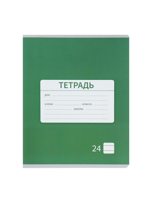 Комплект тетрадей из 10 штук, 24 листа в линию Calligrata «Однотонная Новая Школьная. Эконом», обложка мелованная бумага, ВД-лак, блок №2, белизна 75% (серые листы), 5 видов по 2 штуки