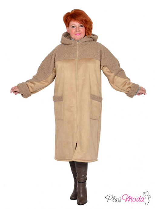 Пальто-дубленка Модель №2070 размеры 44-84 - Plusmoda фото 8