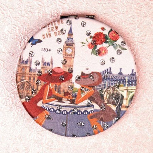 Зеркало карманное 7 см / GT357 /уп 50/300/ кожзам - Галеонтрейд фото 9