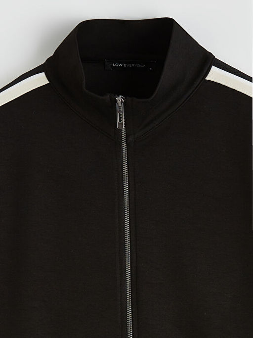 Dik Yaka Soft Touch Kad?n Fermuarl? Sweatshirt