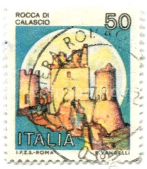 Марка Замок Росса Ди Каласко 1983 год Италия