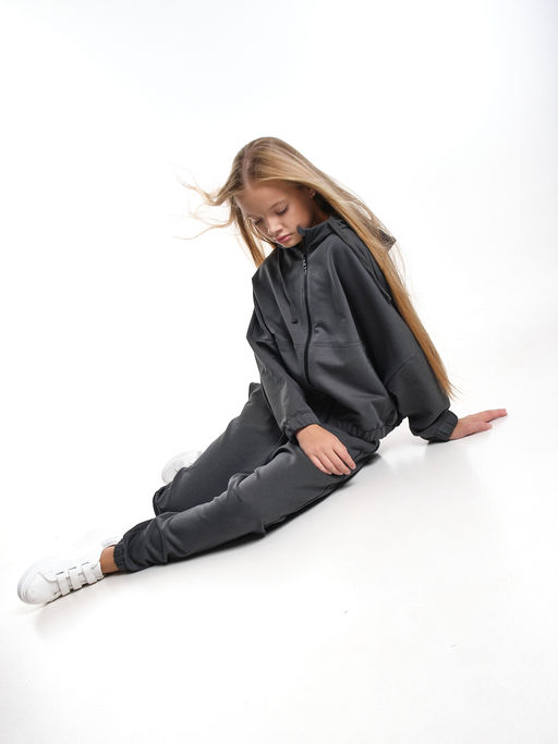 Комплект спортивный для девочки 22-7648 графит - Mini maxi фото 11