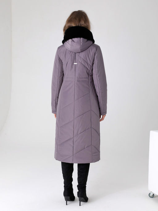 23409 Пальто серо-сиреневый - Dizzyway фото 4