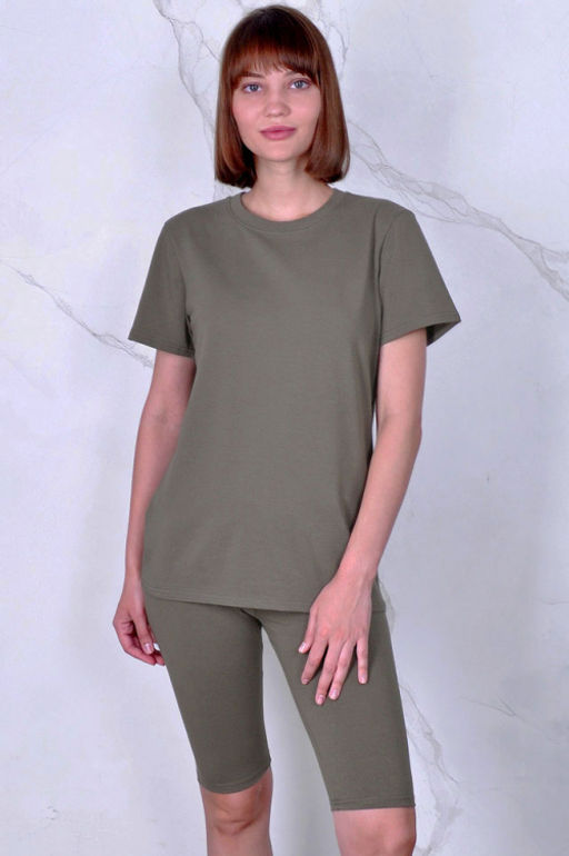 Арт. 2715 Костюм с велосипедками 42-50 (5 шт) Цвет:верх-фуксия, низ-фуксия - Калинка фото 21