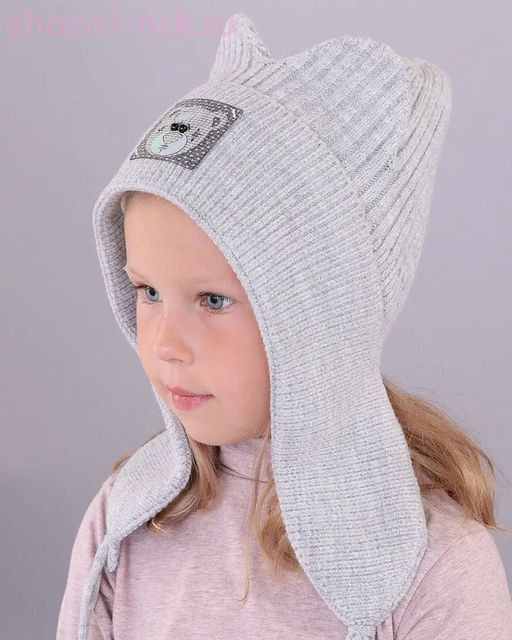 07-4-H Комплект для девочки флис (ушанка+снуд) (48-52)