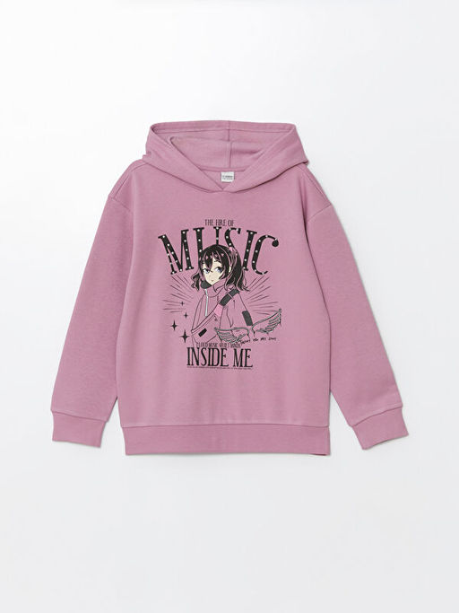 Kap??onlu K?z ?ocuk Kal?n Sweatshirt