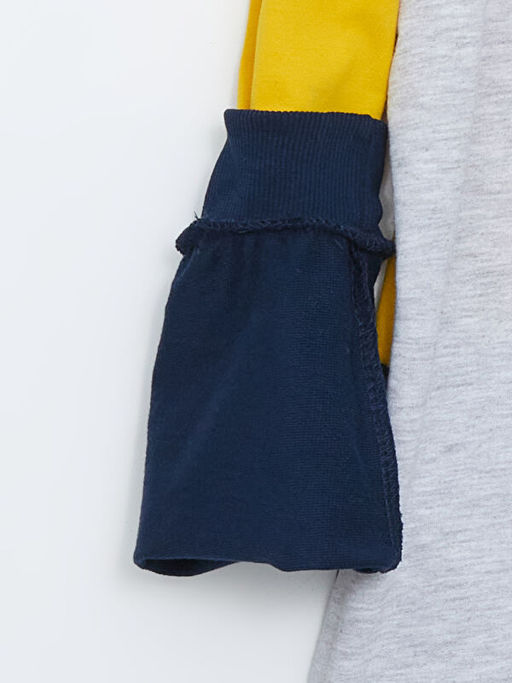 Bisiklet Yaka Bask?l? Erkek ?ocuk Sweatshirt - Waikiki фото 3