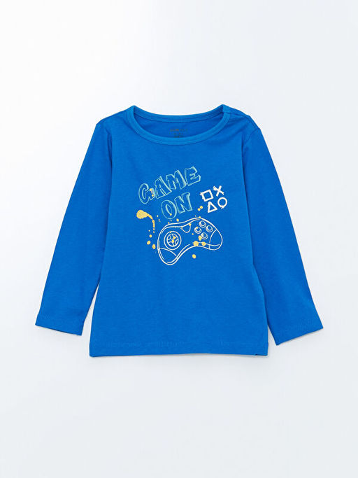 Bisiklet Yaka Uzun Kollu Bask?l? Erkek Bebek Pijama Tak?m? - Waikiki фото 2