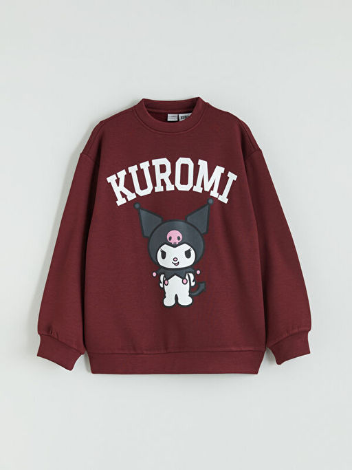 Kuromi Bask?l? K?z ?ocuk Sweatshirt ve E?ofman Alt?