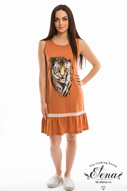 Сорочка М32228Па Коричневый - Елена фото 2