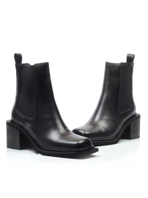 01-E21B-1A BLACK Ботинки демисезонные женские (натуральная кожа, байка) - Фабричный китай фото 14