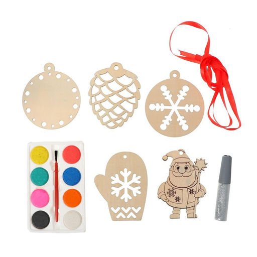 Набор для творчества Ёлочные игрушки. Сделай сам 5 шт.