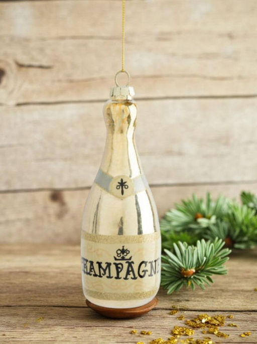 Игрушка елочная, 11 см, стекло, шампань, Шампанское, New year - Anna lafarg фото 6