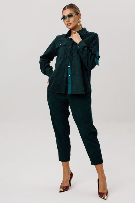 Брюки ANELLI 1747 зеленый корд