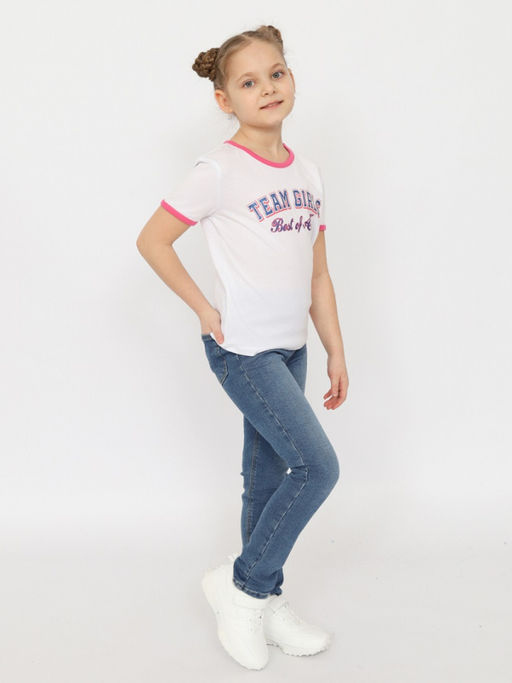 CRB wear/CSKG 63810-20-408 Футболка для девочки,белый/Ex.Cherubino  фото 2