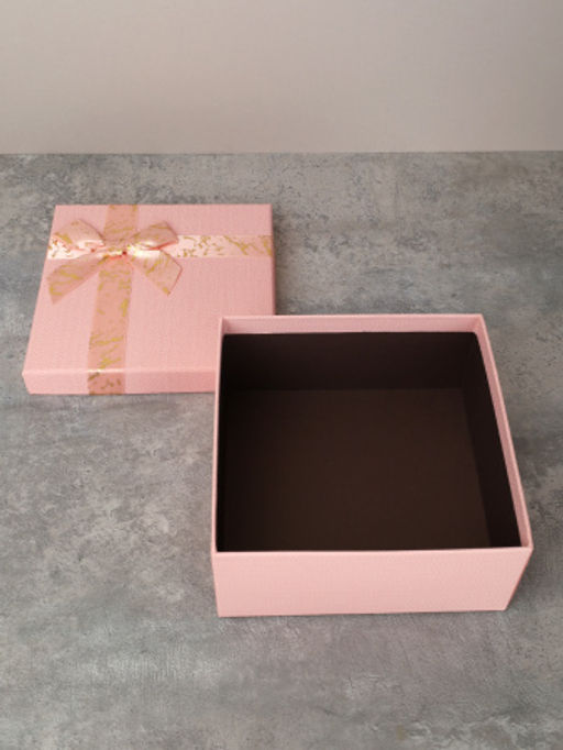 Коробка подарочная квадратная 3 штуки 19х19 см / 3403-7 /уп 36/розовая - ГалеонТрейд фото 4