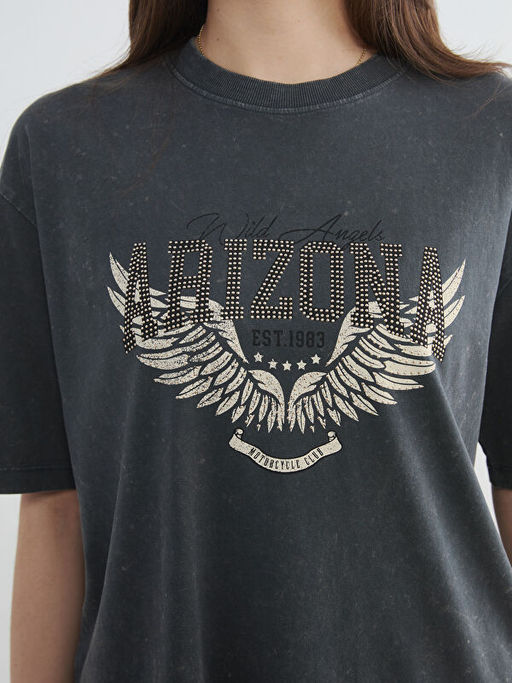 Футболка женская Arizona oversize с принтом