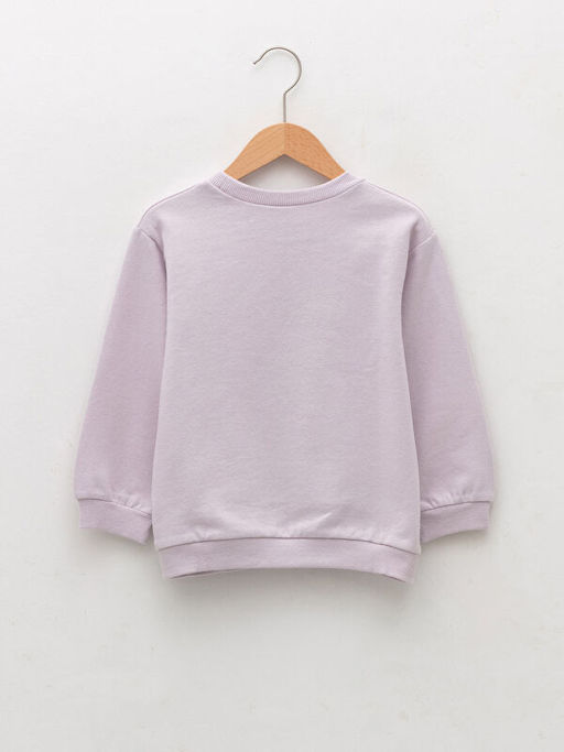 Bisiklet Yaka Uzun Kollu Frozen Bask?l? K?z Bebek Sweatshirt - Waikiki фото 2