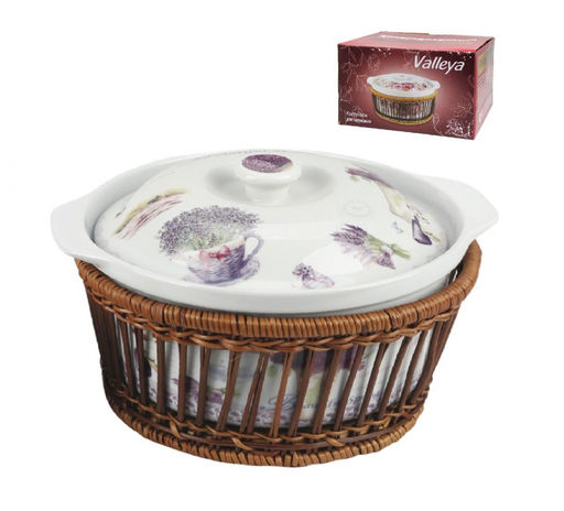 Кастрюля керамическая "Лаванда" 9" 22 см , 2 л. арт. 112-496-9" (086604)