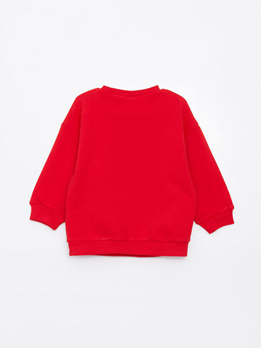 Bisiklet Yaka Uzun Kollu Y?lba?? Temal? Erkek Bebek Sweatshirt - Waikiki фото 3