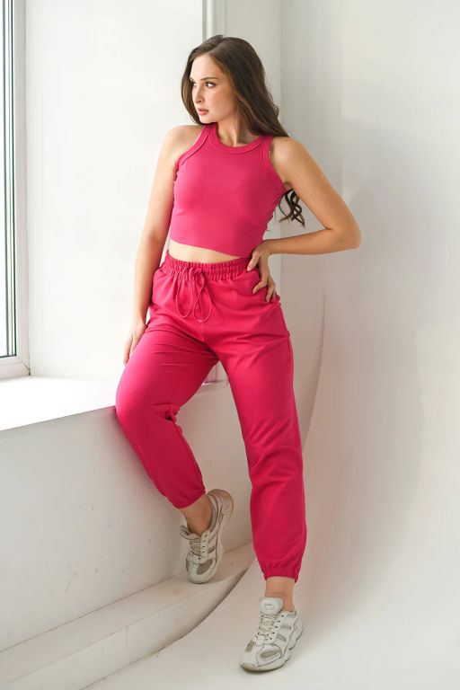 Майка-топ Кашкорсе рубчик лапша - Оптима фото 71