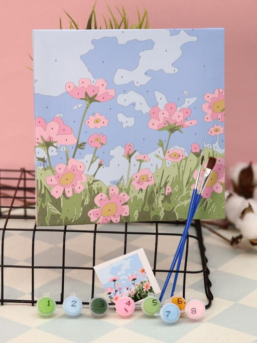 Картина по номерам на подрамнике Draw Me! Poppies, (20*20 см)