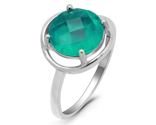 Кольцо из серебра турмалин параиба выращ., Сфера