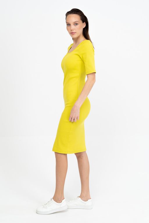 Платье женское 376L11-WB лимонный - Solo mio фото 3