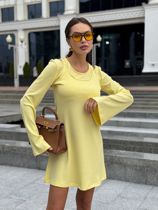 Платье AURA 3306-176 сливочное масло