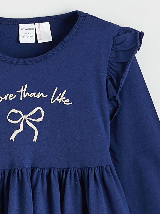 ?i?ek Bask?l? F?rf?rl? K?z ?ocuk Elbise