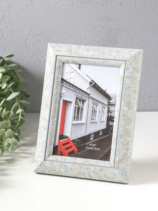 Фоторамка для фото 10×15 см «Марокканская мозаика», пластик, оттенки голубого, 19.8×15×2 см