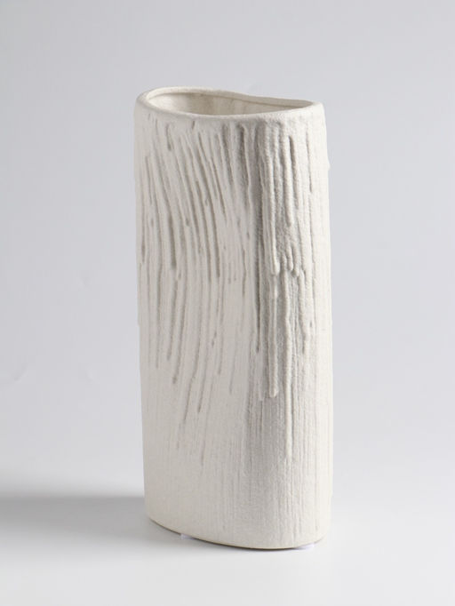 Ваза «Кристилис», 24.5×12 см, керамика, белая
