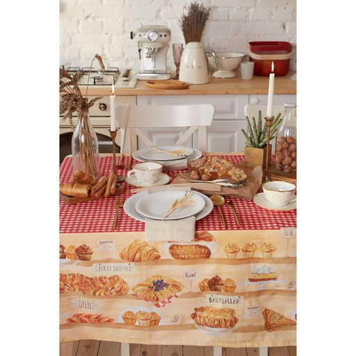 Скатерть Этель Bakery house 220х147 см, 100% хлопок, репс 210 г/м2  фото 4