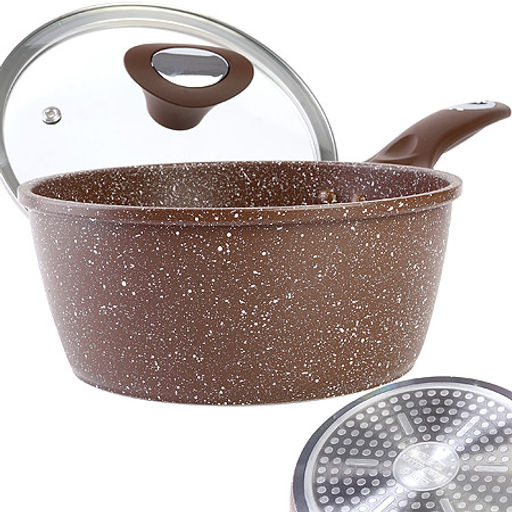 25075 Ковш алюм. 1,7л 18см с.кр МРАМОР/КРОШКА(х6)