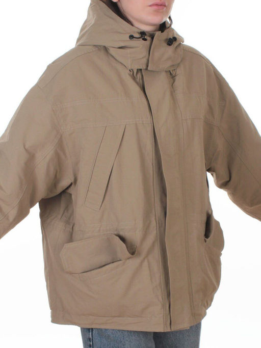 3090 DK. BEIGE Куртка демисезонная женская (100 гр. холлофайбер)
