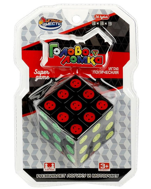 Играем вместе. Логическая игра "Кубик" 3х3, блист.12*19*10см арт.L045-H24247-R