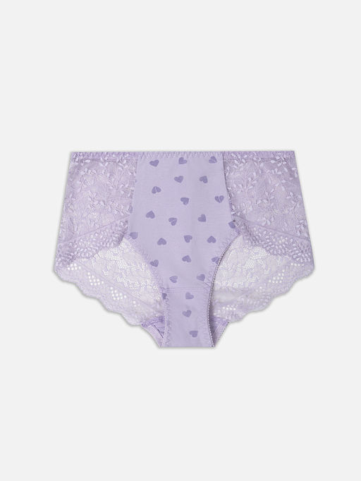 Цена за 2 штуки! Трусы женские макси кружевные с принтом в сердечко - Mark formelle фото 8