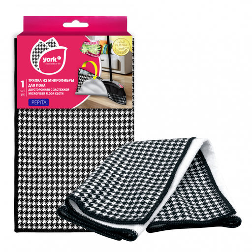Салфетка из микрофибры для пола Пепита YORK двухст. с застежкой (50*60 см) арт. 026370