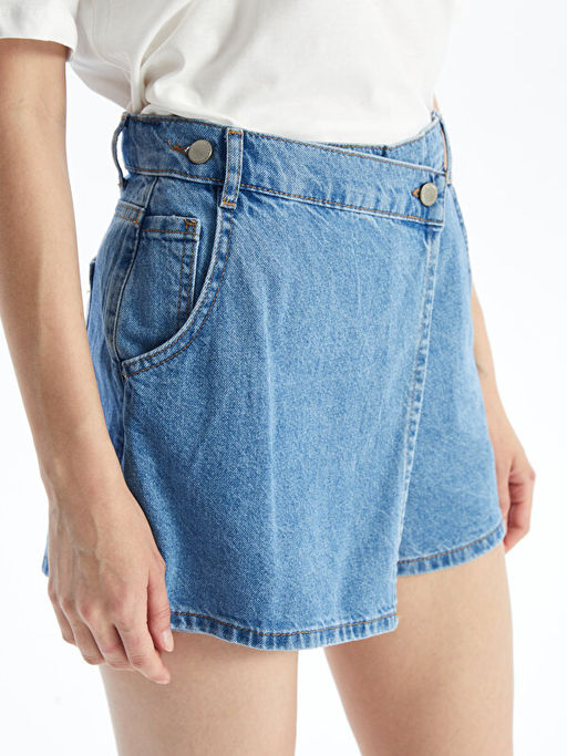 Kad?n Standart Fit D?z Jean ?ort Etek