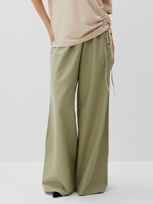 Брюки женские oversize MINAKU: Safari, цвет мятный, размер 44