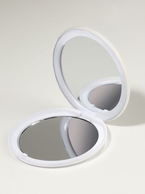 Зеркало складное «Единороги», d=7.5 см, белое, бирюзовое