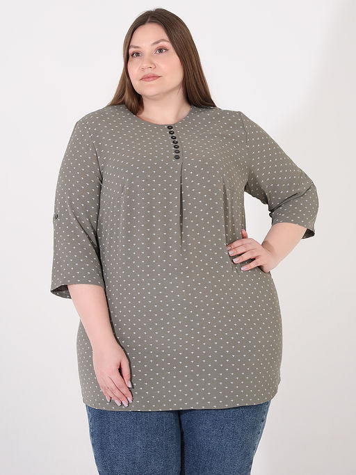 Туника в мелкий горошек больших размеров
