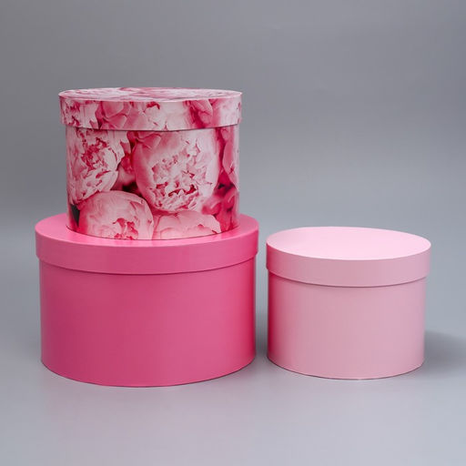 Набор шляпных коробок 3 в 1 Розовый, 18 18 1325 25 15 см - Дарите счастье фото 4