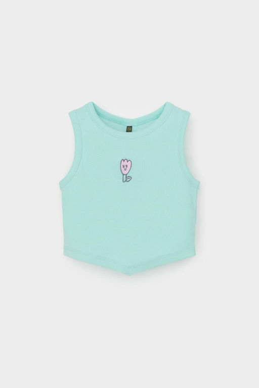 КР 302694/зеленый ручей к541 майка-топ для дев