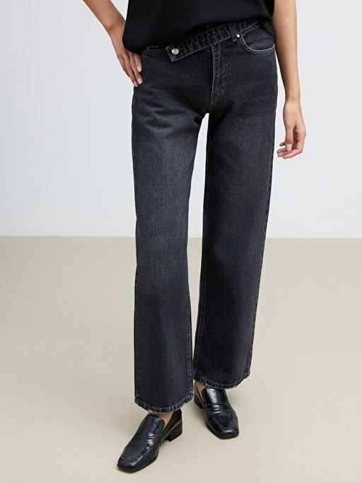 Wideleg Kad?n Jean Pantolon