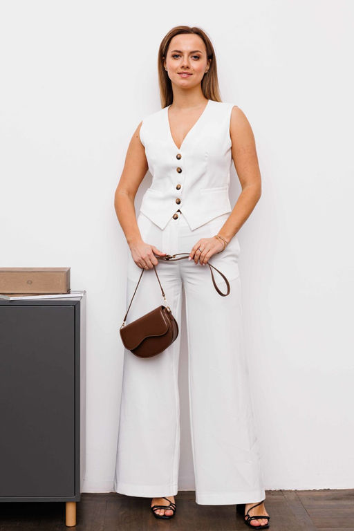 Жилет AURA 2145-164 молочный  фото 5