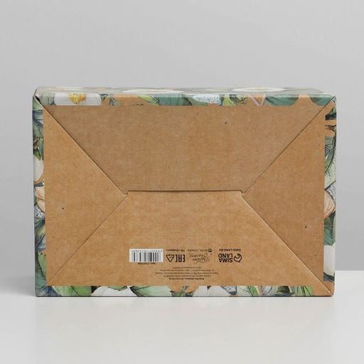 Коробка‒пенал, упаковка подарочная, «Цветы», 22×15×10 см